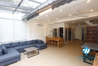 Duplex 3 bedroom apartment with backyard for rent in Dang Thai Mai,Tay Ho